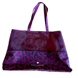 Kate Spade mesh purple tote